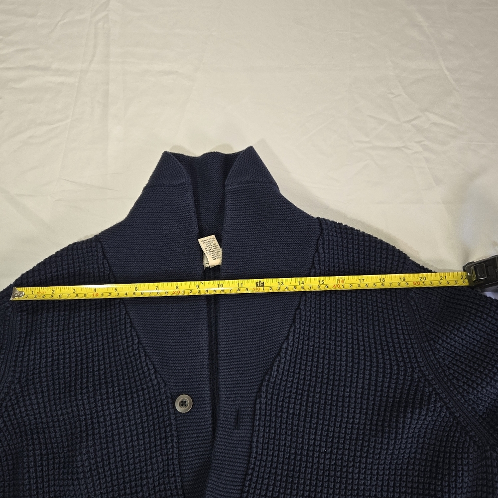 L.L. Bean Dark Navy Blue Men's Button Down Cardigan Sweater Size XXL - Picture 7 of 12
